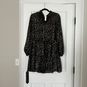 H&M Black and Gold Tunic/Dress Size 4